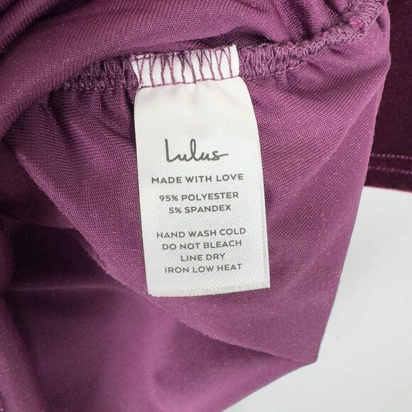 Lulus Dress Womens Large Purple Velvet Ruched Bodycon Fitted Holiday Event Party - Picture 12 of 16